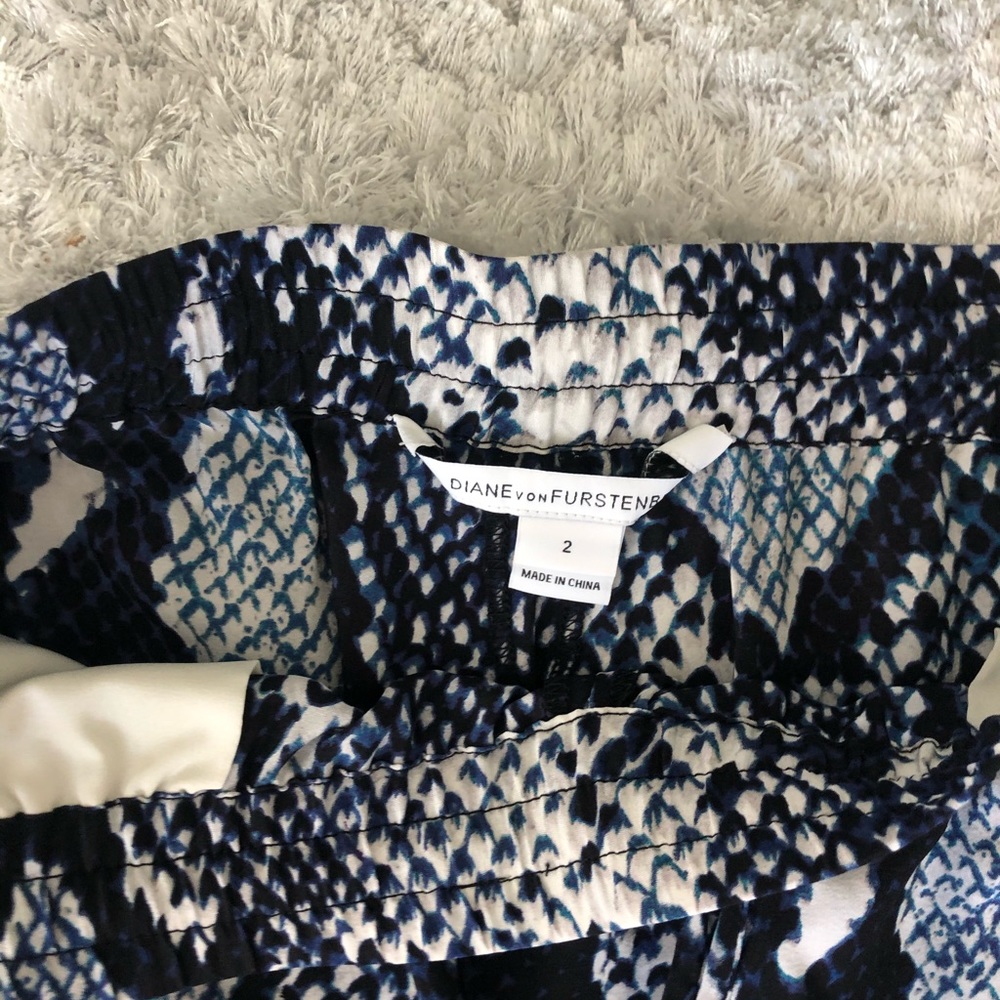 Diane von furstenberg snake skin silk pants